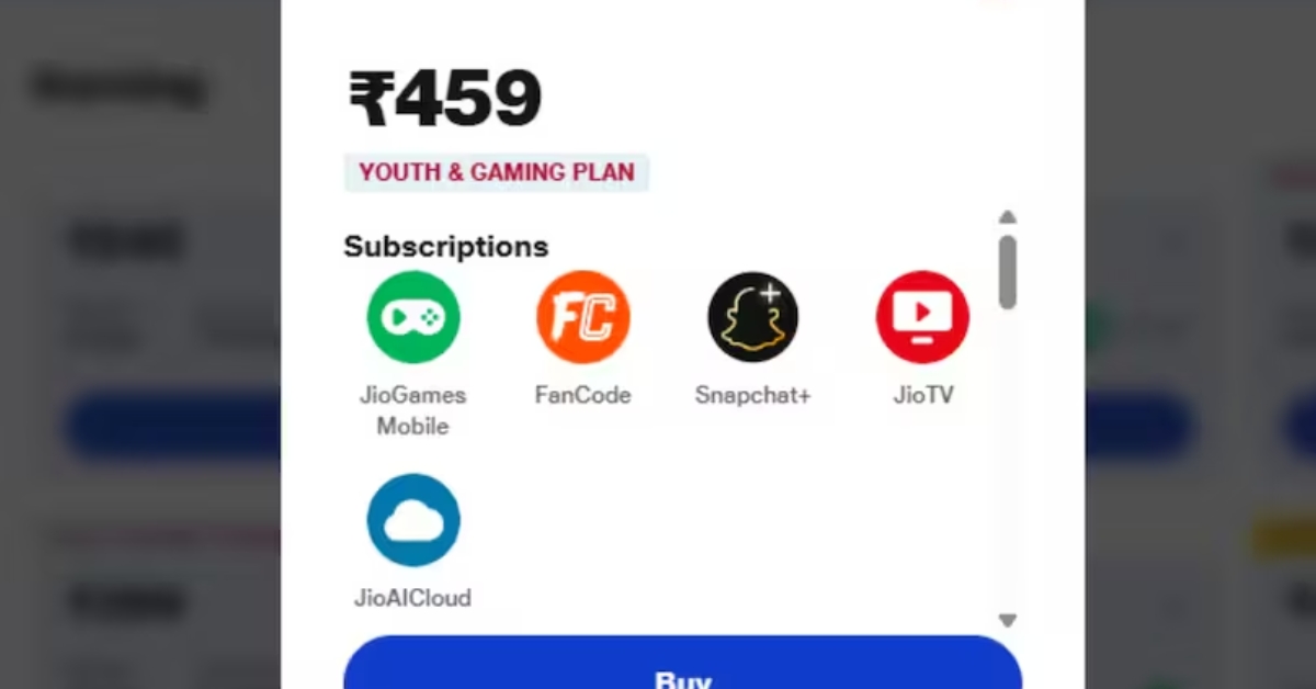 Jio ₹459 Youth Gaming Plan